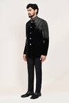 Arihant Rai Sinha_Black Velvet Embroidery Embellished Coat And Pant Set _at_Aza_Fashions