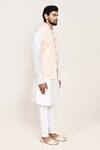 Shop_Arihant Rai Sinha_Cream Nehru Jacket With White Kurta And Pant _Online_at_Aza_Fashions