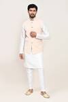 Buy_Arihant Rai Sinha_Cream Nehru Jacket With White Kurta And Pant _at_Aza_Fashions