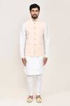 Arihant Rai Sinha_Cream Nehru Jacket With White Kurta And Pant _Online