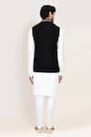 Shop_Arihant Rai Sinha_Black Embroidery Nehru Jacket With White Kurta And Pant _at_Aza_Fashions
