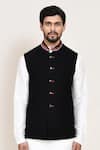 Buy_Arihant Rai Sinha_Black Embroidery Nehru Jacket With White Kurta And Pant 