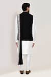 Shop_Arihant Rai Sinha_Black Embroidery Nehru Jacket With White Kurta Set _at_Aza_Fashions
