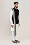 Arihant Rai Sinha_Black Embroidery Nehru Jacket With White Kurta Set _at_Aza_Fashions