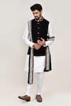 Buy_Arihant Rai Sinha_Black Embroidery Nehru Jacket With White Kurta Set _at_Aza_Fashions