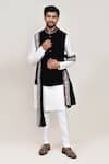 Buy_Arihant Rai Sinha_Black Embroidery Nehru Jacket With White Kurta Set 