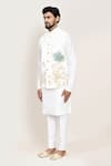 Shop_Arihant Rai Sinha_White Embroidery Art Silk Kurta Set _Online_at_Aza_Fashions