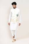 Buy_Arihant Rai Sinha_White Embroidery Art Silk Kurta Set _at_Aza_Fashions