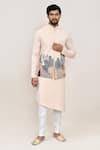 Shop_Arihant Rai Sinha_Cream Embroidery Nehru Jacket Set _Online_at_Aza_Fashions