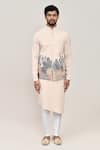 Arihant Rai Sinha_Cream Embroidery Nehru Jacket Set _at_Aza_Fashions