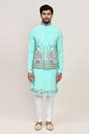 Arihant Rai Sinha_Green Embroidery Sea Nehru Jacket Kurta Set _at_Aza_Fashions