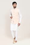 Arihant Rai Sinha_Brown Chiku Terry Rayon Nehru Jacket _Online_at_Aza_Fashions