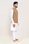 Buy_Arihant Rai Sinha_Brown Chiku Terry Rayon Nehru Jacket _Online_at_Aza_Fashions