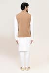 Shop_Arihant Rai Sinha_Brown Chiku Terry Rayon Nehru Jacket _at_Aza_Fashions