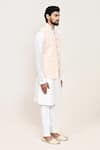 Arihant Rai Sinha_Peach Nehru Jacket _Online_at_Aza_Fashions