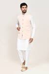 Arihant Rai Sinha_Peach Nehru Jacket _at_Aza_Fashions