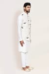 Arihant Rai Sinha_Off White Cotton Embroidery Nehru Jacket _Online_at_Aza_Fashions