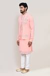Buy_Arihant Rai Sinha_Pink Embroidery Nehru Jacket _Online_at_Aza_Fashions