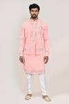 Buy_Arihant Rai Sinha_Pink Embroidery Nehru Jacket 