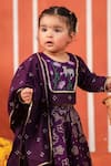 Buy_Cute Couture_Purple Cotton Sequins, Embroidery, Tassels Radha Rani Lehenga Set _Online_at_Aza_Fashions