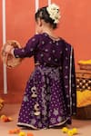 Shop_Cute Couture_Purple Cotton Sequins, Embroidery, Tassels Radha Rani Lehenga Set _at_Aza_Fashions