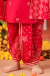 Cute Couture_Pink Cotton Embroidery Rasleela Kurta And Dhoti Pant Set _Online_at_Aza_Fashions