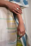 Banana Labs_Multi Color Cotton V-neck Multicolor Hand Block Print Kaftan _Online_at_Aza_Fashions