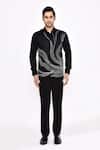 Arihant Rai Sinha_Black Cotton Printed Blend Shirt _Online_at_Aza_Fashions