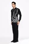 Shop_Arihant Rai Sinha_Black Cotton Printed Blend Shirt _Online_at_Aza_Fashions