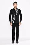 Aryavir Malhotra_Black Cotton Printed Blend Shirt _at_Aza_Fashions