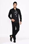 Buy_Arihant Rai Sinha_Black Cotton Printed Blend Shirt _at_Aza_Fashions