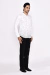 Buy_Aryavir Malhotra_White Cotton Printed Blend Shirt _Online_at_Aza_Fashions