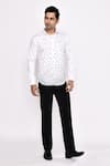 Buy_Aryavir Malhotra_White Cotton Printed Blend Shirt _at_Aza_Fashions