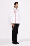 Buy_Aryavir Malhotra_White Cotton Printed Blend Shirt _Online_at_Aza_Fashions