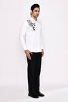 Aryavir Malhotra_White Cotton Printed Blend Shirt _Online_at_Aza_Fashions