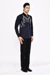 Aryavir Malhotra_Black Cotton Printed Blend Shirt _Online_at_Aza_Fashions