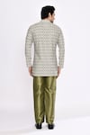 Shop_Arihant Rai Sinha_Green Cotton Printed Blend Kurta _at_Aza_Fashions