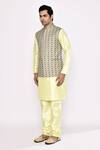 Arihant Rai Sinha Silk Embroidery Printed Nehru Jacket at Aza Fashions Arihant Rai Sinha_Silk Embroidery Printed Nehru Jacket _at_Aza_Fashions