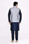 Shop_Arihant Rai Sinha_Blue Silk Dark Blend Churidar _at_Aza_Fashions