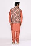 Shop_Arihant Rai Sinha_Orange Silk Rust Blend Churidar _at_Aza_Fashions
