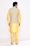 Shop_Arihant Rai Sinha_Yellow Silk Blend Churidar _at_Aza_Fashions