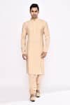 Arihant Rai Sinha_Beige Silk Blend Churidar _Online_at_Aza_Fashions