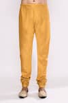 Buy_Arihant Rai Sinha_Yellow Silk Blend Churidar _Online_at_Aza_Fashions
