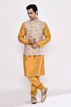 Buy_Arihant Rai Sinha_Yellow Silk Blend Churidar _at_Aza_Fashions
