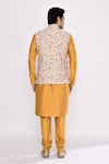 Shop_Arihant Rai Sinha_Yellow Silk Blend Churidar _at_Aza_Fashions