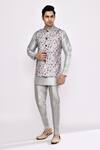 Arihant Rai Sinha_Gray Silk Grey Blend Pyjama _at_Aza_Fashions