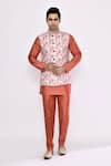 Buy_Arihant Rai Sinha_Peach Silk Blend Pyjama _at_Aza_Fashions