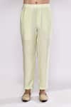 Shop_Arihant Rai Sinha_Green Silk Sea Blend Pyjama _Online_at_Aza_Fashions