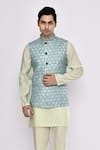 Arihant Rai Sinha_Green Silk Sea Blend Pyjama _at_Aza_Fashions