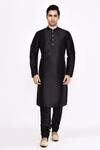 Buy_Arihant Rai Sinha_Black Silk Blend Kurta _at_Aza_Fashions
